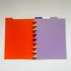 Divisor de Agujero de Hongo PP Escarchado Etiqueta Colorida Índice de Clasificación Manual Divisor de Página Classi Pulgada Hojas Sueltas