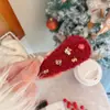 Pinza para el Cabello de Tela Vintage Roja Estilo Nuevo Pinza Lateral para Mujeres, Accesorio para el Cabello Pinza Bb de Gama Alta para Otoño e Invierno, para Cabello Suelto y Flequillo