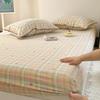 Touca de Cama de Fio de Camada Dupla de Algodão Puro Peça Única 2025 Novo Protetor de Colchão Cobertura de Cama de Algodão Integral para Solteiro Cobertura de Cama Suja All-inclusive para Uma Pessoa