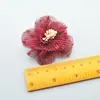 Malha de tecido coreano com flor central acessórios de cabelo feitos à mão material para cocar acessórios de vestuário acessórios DIY atacado
