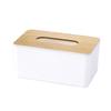 Caja de Pañuelos de Madera Estilo Japonés Cubierta de Madera Control Remoto Caja de Papel Escritorio Caja de Papel Higiénico Sala de Estar Toalla de Papel Impresa Caja de Pañuelos Publicitaria
