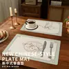 Manteles cuadrados, simples y de alta gama, nuevos manteles de mesa estilo chino, manteles de mesa para hotel y restaurante, resistentes al calor, anti-quemaduras, impermeables