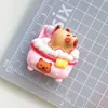Urso fofo de desenho animado feito à mão DIY corda de cabelo de creme acessórios de cabelo capa de celular chaveiro acessórios pendurados de resina atacado