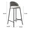 Banqueta de Bar de Luxo Leve Moderna Minimalista para Casa Banqueta Alta Celebridade da Internet Balcão de Recepção Cadeira com Encosto Banqueta de Bar Fashionável