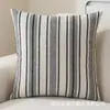 Funda de Cojín Rayada Estilo Wabi-Sabi Jacquard Algodón Lino Funda de Cojín para Sofá Estilo Americano Transfronterizo Amazon