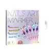 Bolígrafos para Uñas Shein Más Vendidos Transfronterizos Kit de Marcadores Acrílicos para Uñas Artísticas DIY Pintura Graffiti Resaltador Contorno