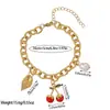 Pulsera DIY de acero inoxidable transfronteriza, joyería de perlas de dopamina, joyería de colgante de aceite de alto sentido de nicho, venta al por mayor