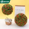 Bola de Hierba de Eucalipto Simulada Planta Verde con Flor Decoración Colgante Decoración de Ventana Interior Decoración de Techo Hotel Bola de Césped Artificial