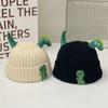 Sombrero de otoño e invierno para bebé, lindo, super lindo, forma de dinosaurio, sombrero de lana, invierno, para niños y niñas, cálido, tejido de punto tipo jersey