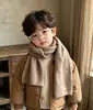 Bufanda de punto suave y versátil de color liso para niños y niñas, que realza el ambiente invernal, favorecedora para el cutis, calentador de cuello de lana para nuevos estudiantes