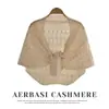 Novo cachecol de cashmere para outono e inverno, de alta contagem de fios, quente, tricotado, com design triangular vazado, cor sólida elegante, perfeito como xale de sobreposição
