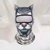 Capuz para Ciclismo ao Ar Livre com Orelhas de Gato, Máscara Facial com Padrão de Animal 3D, Proteção Solar, Capuz com Estampa Digital, Atacado