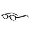 Armações TR90 personalizadas retrô pequenas ovais com lentes planas para homens e mulheres 8677 Armação preta japonesa e coreana óculos de grau simples anti-luz azul