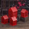 Caja de dulces de casa pequeña, estilo chino, caja de regalo de dulces de boda hueca de madera, boda china creativa TikTok del mismo estilo
