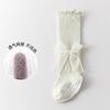 Calcetines de Verano para Niños 2025 Malla Transpirable Pegamento de Puntos Lindo Lazo Medias de Princesa Calcetines para Bebé