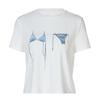 Estilo europeu e americano 2025 verão nova moda rua tendência estampado gola redonda camiseta all-match umbigo exposto manga curta top para mulheres