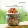 Vaso de Flores Cerâmico Fresco Rústico, Vaso Respirável de Cerâmica Grossa para Suculentas, Vaso de Flores Criativo para Mesa Interna