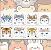 Amazon Máscaras de Animales de Dibujos Animados para Niños Accesorios para Actuaciones Escénicas del Día del Niño Pegatinas Faciales de Maquillaje Pegatinas de Tatuajes