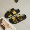 Sandalias Doradas de Alta Gama para Mujer, Nuevo Estilo Primavera y Verano 2026, Chanclas Casuales sin Cierre, Chanclas de Playa