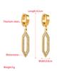 Aretes de acero de titanio exquisitos de lujo ligero de moda de gran venta transfronteriza de Europa y Estados Unidos, temperamento versátil, diamantes geométricos de amor, aretes nicho