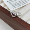 Nuevo Concepto Plata Esterlina S925 Anillo Hueco de Corazón para Mujer Ins Dulce Simple Combinable Giro Corazón Abierto