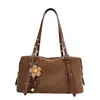 Bolso Tote de Ante para Mujer 2026 Otoño Nueva Llegada Gran Capacidad para el Trabajo Bolso de Hombro Simple Casual Retro Bolso de Mano