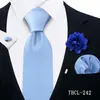 Conjunto de 4 Peças: Gravata Masculina, Lenço Quadrado, Abotoaduras, Broche para Decoração de Terno e Camisa em Banquete de Negócios, Gravata da Moda, Fábrica Shengzhou