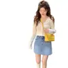 Cárdigan de punto corto con capucha de diseñador Zhenzhen para mujer, nuevo estilo primavera 2026, chaqueta suéter fina rosa