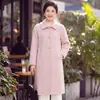 2026 Moda Transfronteriza para Mamás Otoño-Primavera Nuevo Estilo Holgado Ajustado Largo Juvenil Tallas Grandes Abrigo Versátil para Mujeres de Mediana Edad