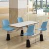 Mesa y silla de comedor para el personal de la empresa estudiantil, mesa y silla de comedor para el personal de la unidad escolar, mesa y silla combinadas para cuatro personas.