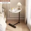 Mesa auxiliar de sofá para casa de alquiler, mesita de noche moderna y sencilla, pequeña, con estante de almacenamiento, mesa auxiliar elevable móvil, mesa de centro pequeña.