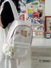 Mochila fresca de verano rosa melocotón con lunares, estilo ins coreano, estilo chica suave, mochila pequeña para estudiantes y salidas
