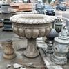 Vaso de flores de plástico reforçado com fibra de vidro de cimento arenito grande tigela de flores praça europeia parque ornamentos de paisagem ao ar livre