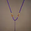 Corda para Pingente de Colar Tecida à Mão Pingente de Jade Pingente de Jade Dourado Corda para Pendurar para Homens e Mulheres Vermelho e Preto Atacado