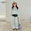 Conjunto Deportivo para Niñas YOJIA Primavera y Otoño 2026 Nueva Moda con Capucha Sudadera y Pantalones para Niña Ropa de Otoño para Niños