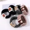 Argola para Toalha Estojo de Couro Elástico de Cabelo Feminino para Rabo de Cavalo Alto Estilo Coreano Elástico Liso Corda de Cabelo Espessa Simples Alta Elasticidade
