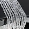 Cuentas de Cristal de Vidrio Planas Brillantes de 4/6/8 mm para Joyería DIY Cuentas Sueltas de Cristal Collar Pulsera
