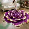 Alfombra de Piso de Terciopelo de Cristal de Flor Tridimensional Transfronteriza, Manta para Mesita de Noche de Dormitorio, Tapete Absorbente para Baño, Tapete Decorativo para Sala de Estar, Se Puede Enviar en Nombre de Otros