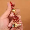Año del Dragón Antiguo Fa Sha Dorado Afortunado Llavero de Coche Llavero Ping An Dios de la Riqueza Colgante de Bolsa Nuevo Estilo Chino