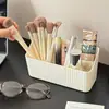 Caja de Almacenamiento para Cosméticos, Tocador de Escritorio, Organizador de Compartimentos para Mascarillas de Cuidado de la Piel, Tubo de Almacenamiento Simple Multifuncional, A Prueba de Polvo