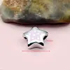 Estilo Ins Cuentas de Estrella de Espejo Color Macarrón Estrella de Cinco Puntas Agujero Recto Cuentas Accesorios para Pulsera Collar Llavero DIY