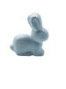 Conejo de Pascua de espuma de poliestireno con dibujos animados, decoración flocada blanca en blanco
