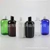 Garrafa azul-marrom-preta de 480ml com tampa flip-top, adequada para shampoo, condicionador, produtos para cuidados com os cabelos, medicamentos líquidos e sabão líquido