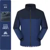 Roupa de Trabalho com Forro de Lã Impressão de Logotipo Personalizado Inverno À Prova de Vento Impermeável Espessa Quente Jaqueta de Gola Alta Atacado para Homens e Mulheres