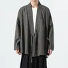Chaqueta Túnica Taoísta Estilo Chino Nuevo para Hombre Primavera y Otoño, Cárdigan Holgado Tradicional Hanfu, Top Casual Inspirado en el Zen de Talla Grande