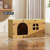[Uau Personalizado] Suprimentos para Gatos Ninho de Madeira para Gatos Arranhador Integrado Ninho Grande para Gatos Espaçosa Casa Extra Grande para Gatos Empilhável