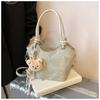 Novas bolsas femininas 2025, bolsa tipo balde popular, primavera e verão, design de nicho, bolsa transversal de ombro único, bolsa de mão de alta qualidade