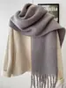 Cachecol de mohair liso feminino xale acolchoado de inverno cachecol quente versátil masculino outono e inverno fora da Europa e dos Estados Unidos atacado