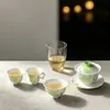 Taza de té verde Mojing Youtian Yixing Colección Serie Lirio Juego de té Kung Fu para uso doméstico: Tetera, Gaiwan, Bandeja de té, Taza de té, Taza de café