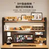 Estante de Livros Painel Perfurado Rack de Armazenamento Quarto Rack de Armazenamento para Computador Estante de Mesa Armazenamento de Lanches Sem Furos Mesa de E-Sports